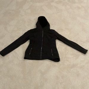 Black Fluffy on the Inside Athleta Zip-Up Sweatshirt